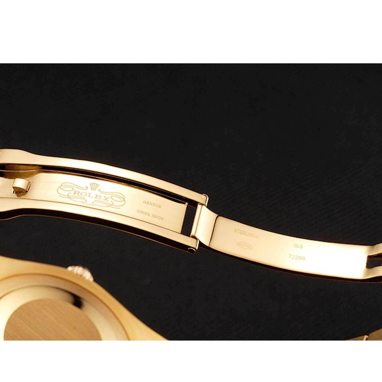 Aaa replica watch Dial 1454099 Swiss Bracelet Diamond Day-Date Bezel Gold Champagne Rolex 0730